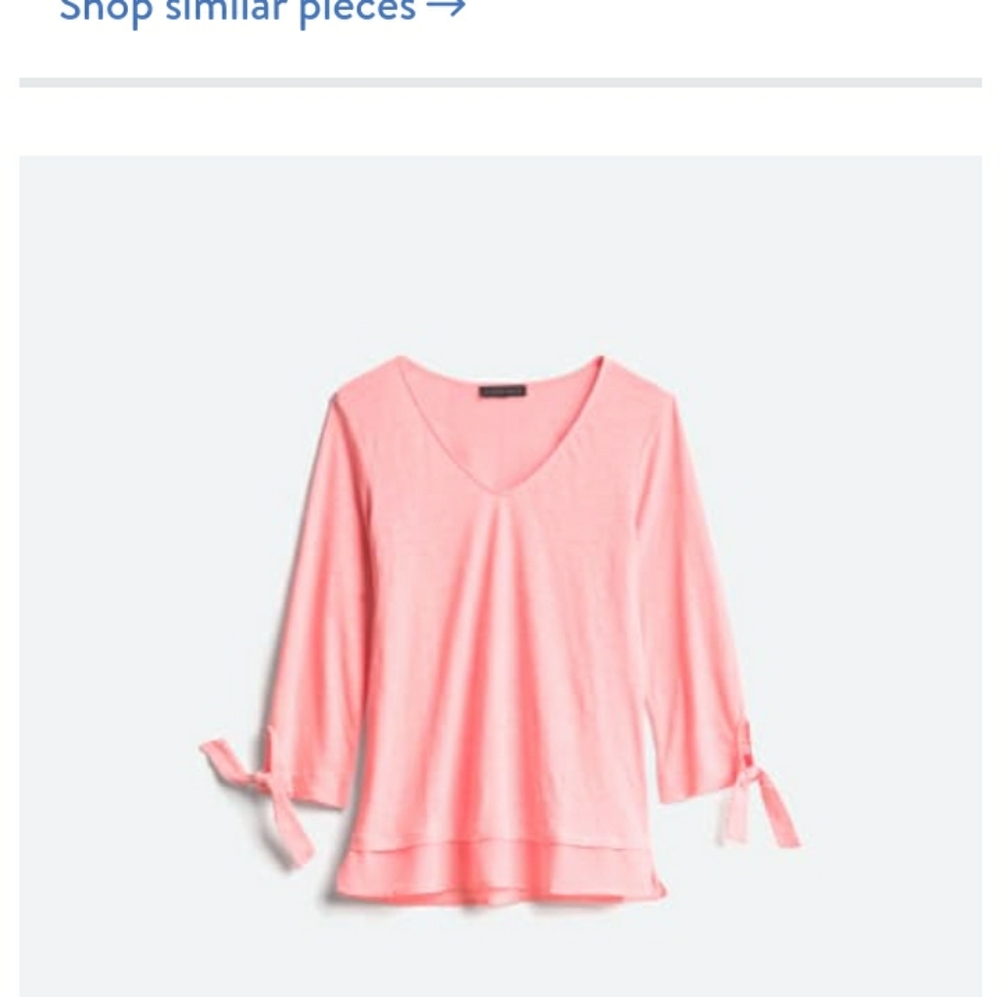Mayari tie sleeve linen knit top